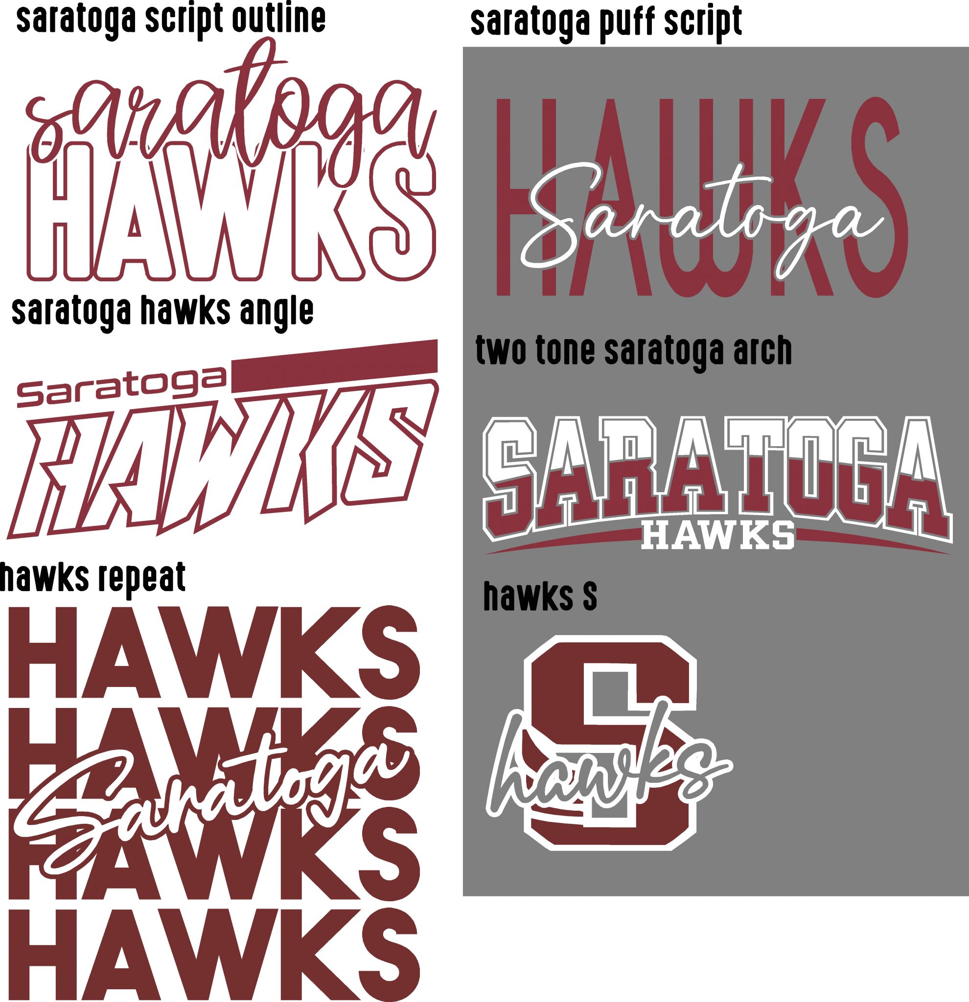 Saratoga Hawks Basic Hoodie LogoWorks Design