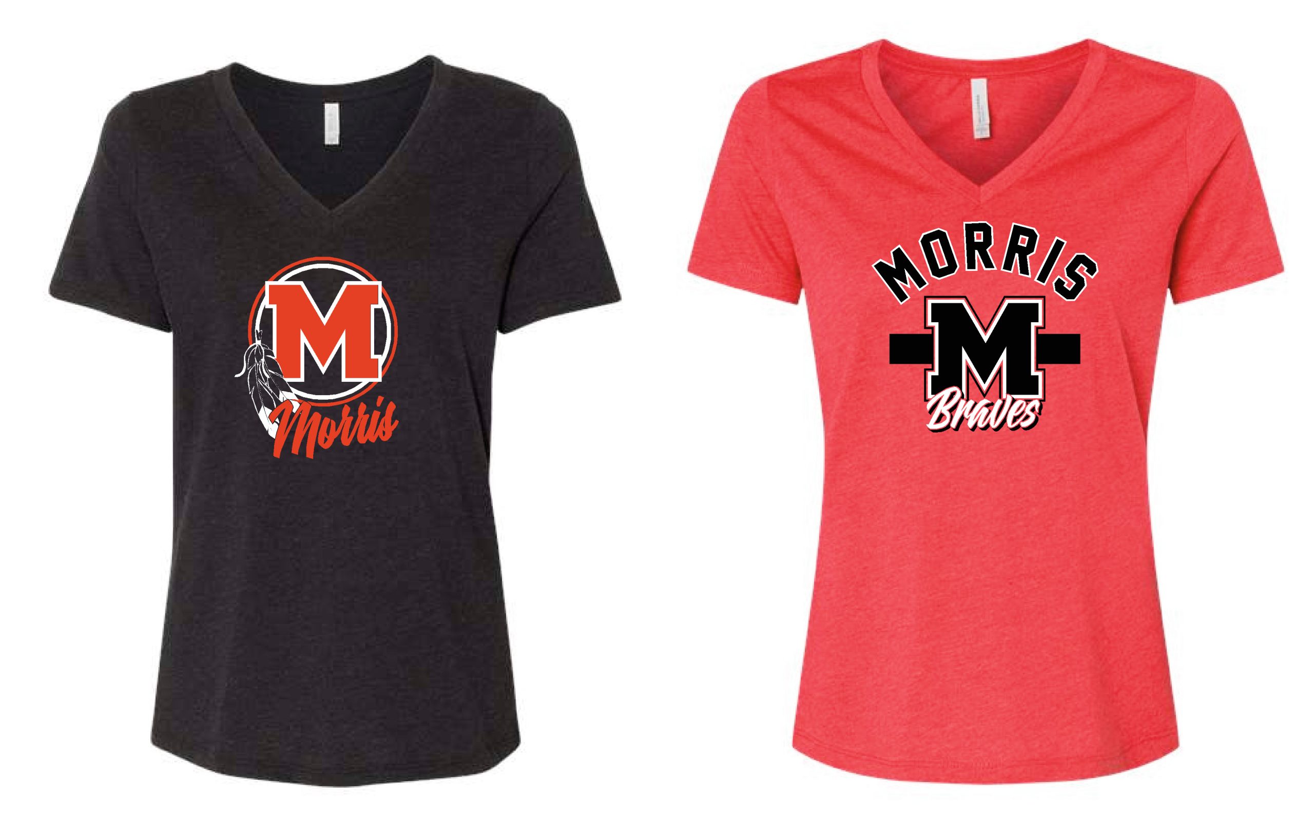 Morris Grade School Ladies Relaxed Fit V-Neck