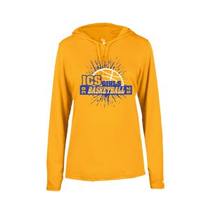 ICS Girls Basketball Ladies/Youth B-Core Performance Long Sleeve with Hood