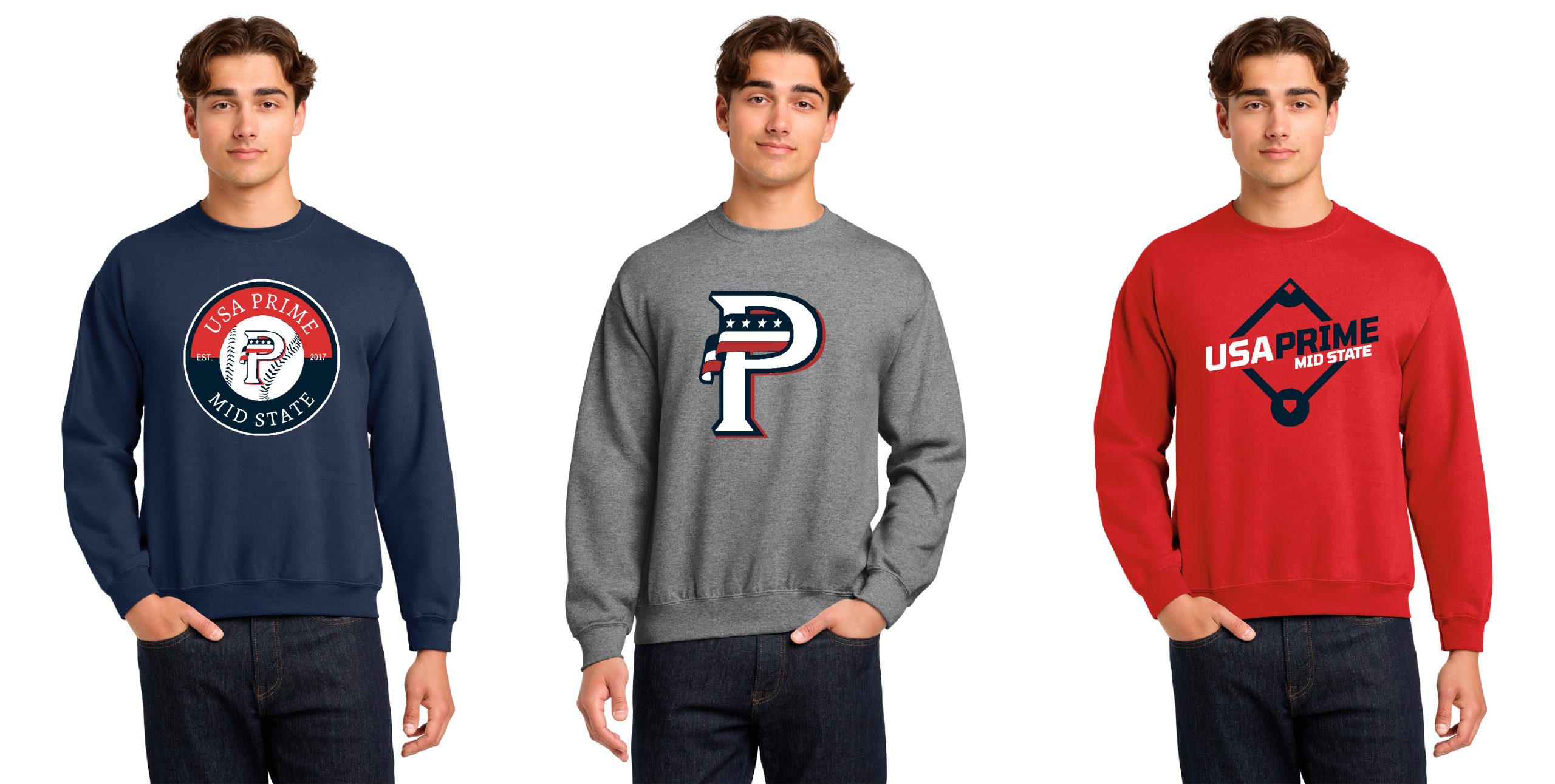 USA Prime MidState Basic Crewneck Sweatshirt