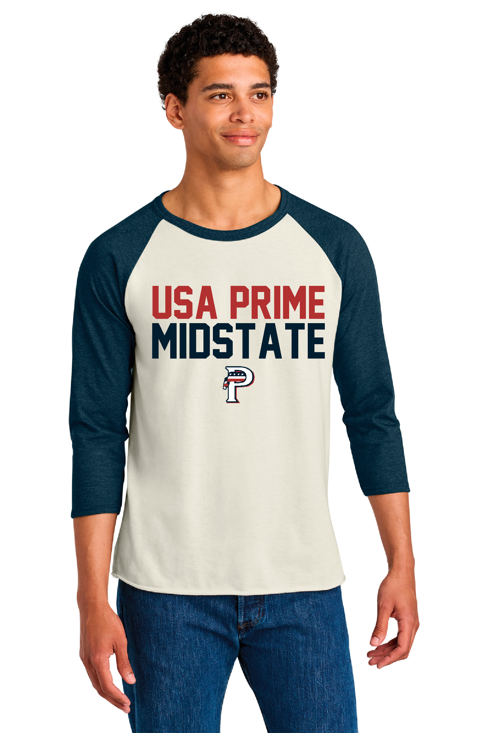 USA Prime MidState Premium Blend Baseball Tee