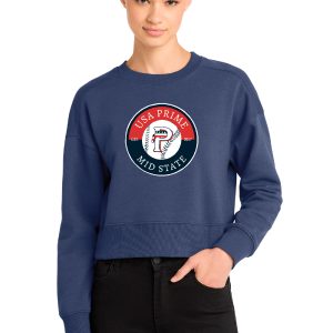 USA Prime MidState Ladies Crop Crewneck Sweatshirt
