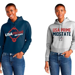 USA Prime MidState Ladies Crop Hoodie