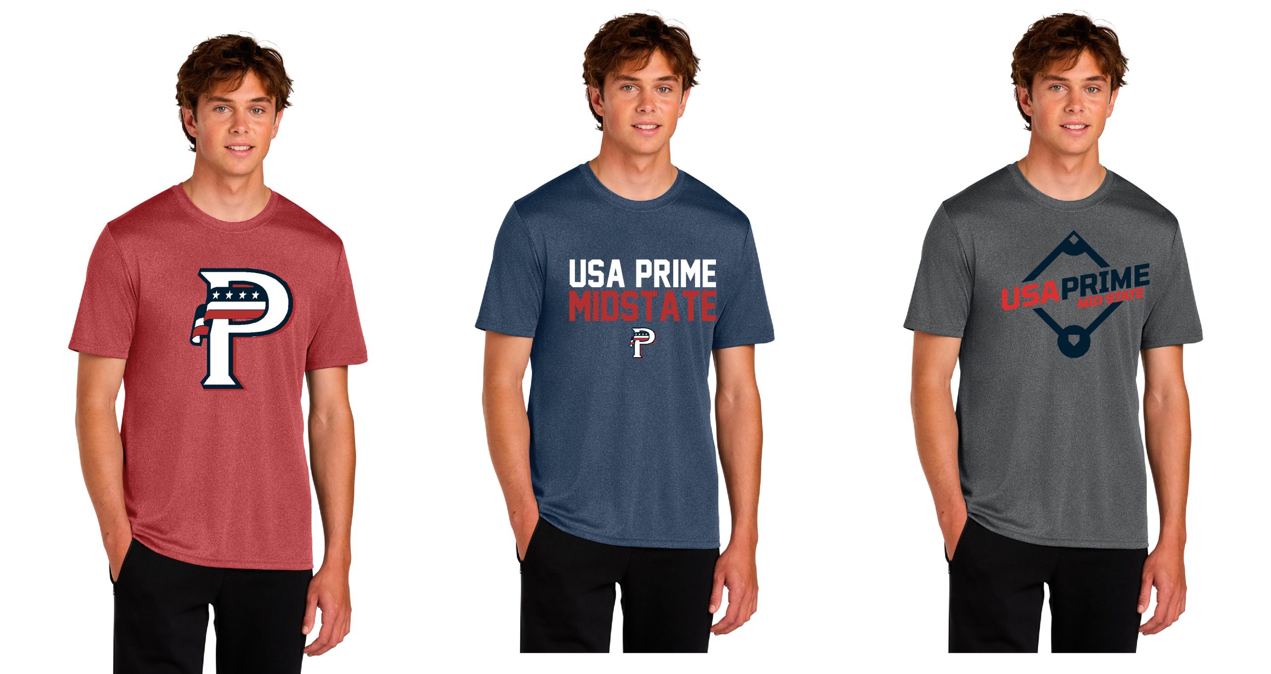 USA Prime MidState Heather Performance Tee