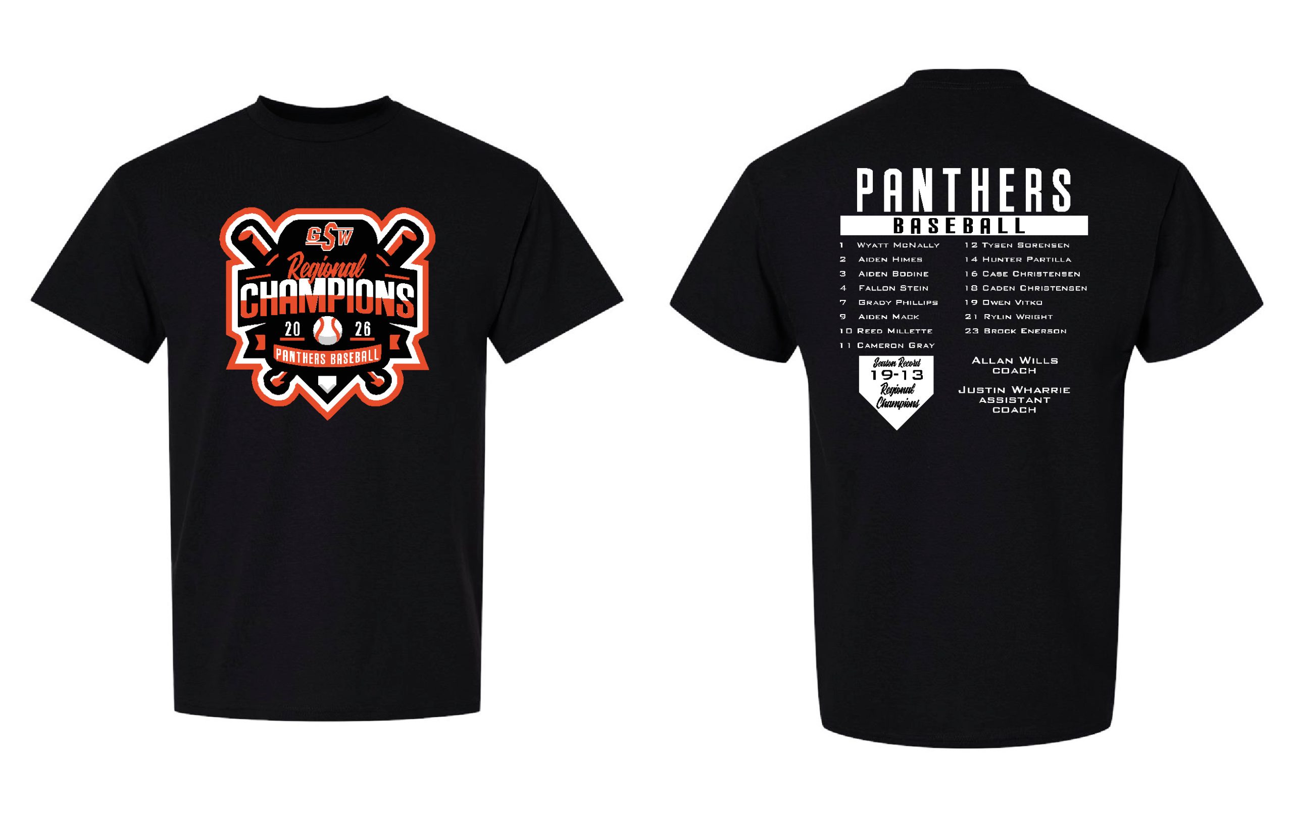 GSW Panthers Baseball Regional Champions Tee