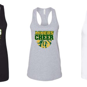 Miners ladies fit racer back tank top
