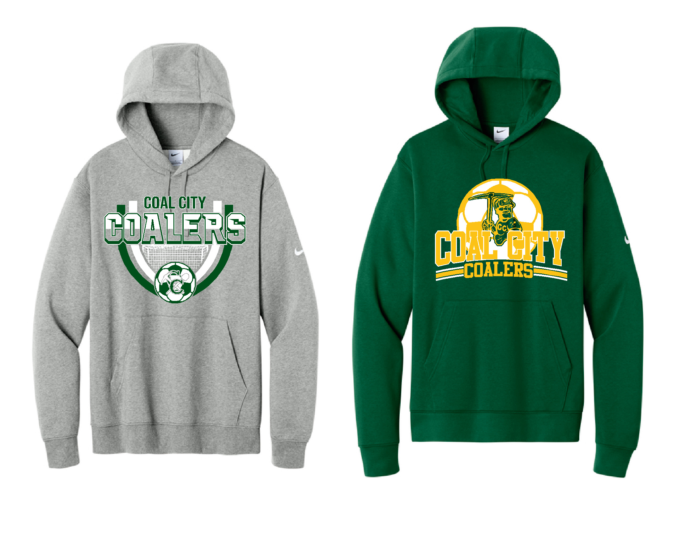 Coal City Soccer Nike Club Fleece Sleeve Swoosh Pullover Hoodie
